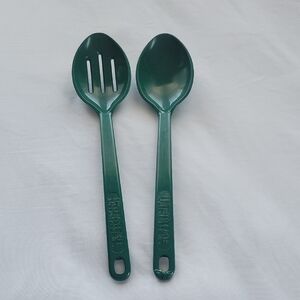 Elegant Green Serving Spoon Set